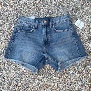 NWT Joe's "The Kingsley High Rise 4" frayed hem denim shorts - size 25